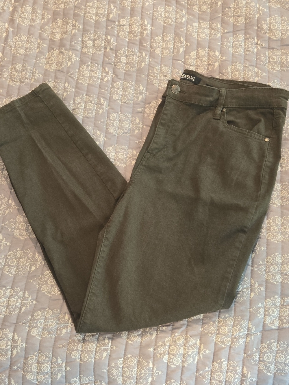 Buffalo David Bitton Olive Green Skinny Pants